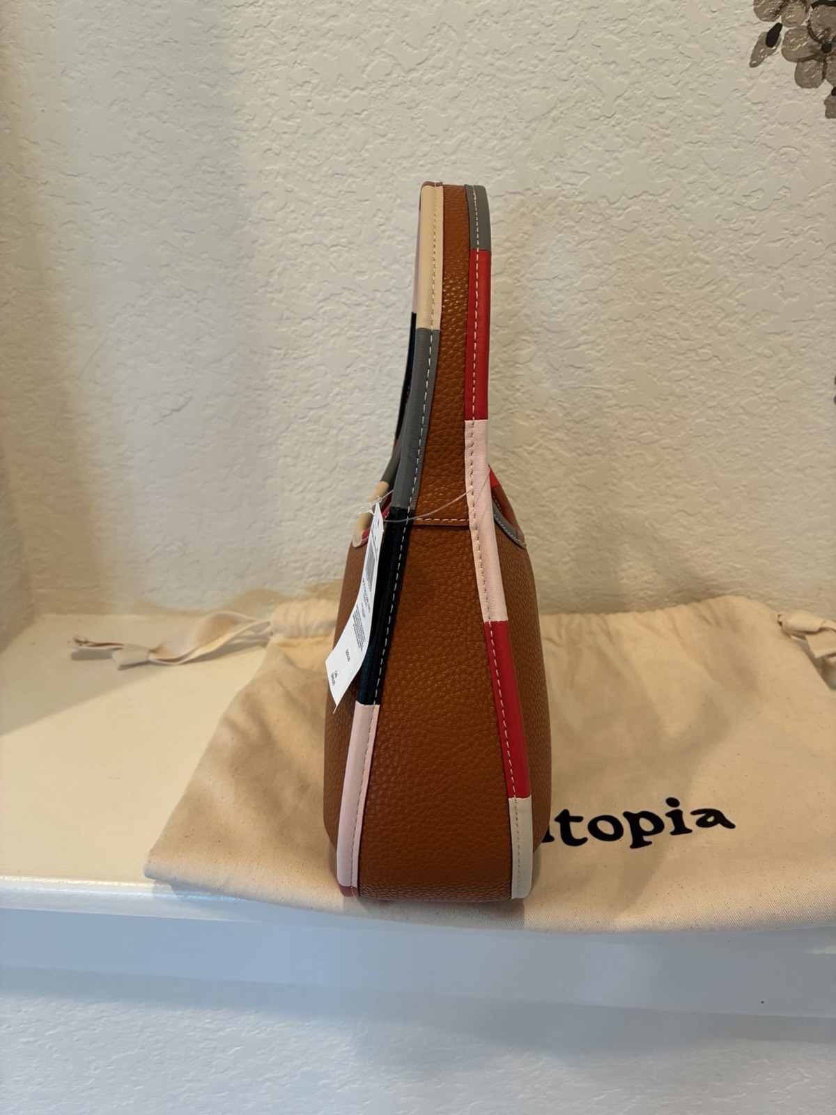 NEW Coach Coachtopia Burnished Amber Leather Ergo Colorblock Standard Bag