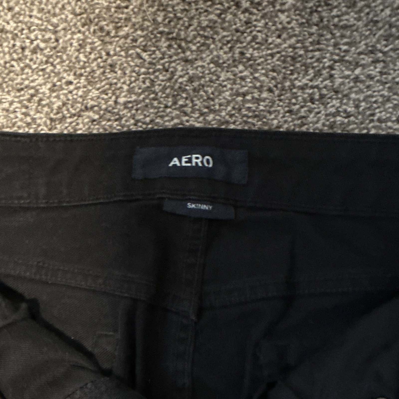 AERO Women’s Black Dark Wash Skinny Denim Jeans Slim Fit Mid Rise 5-Pocket