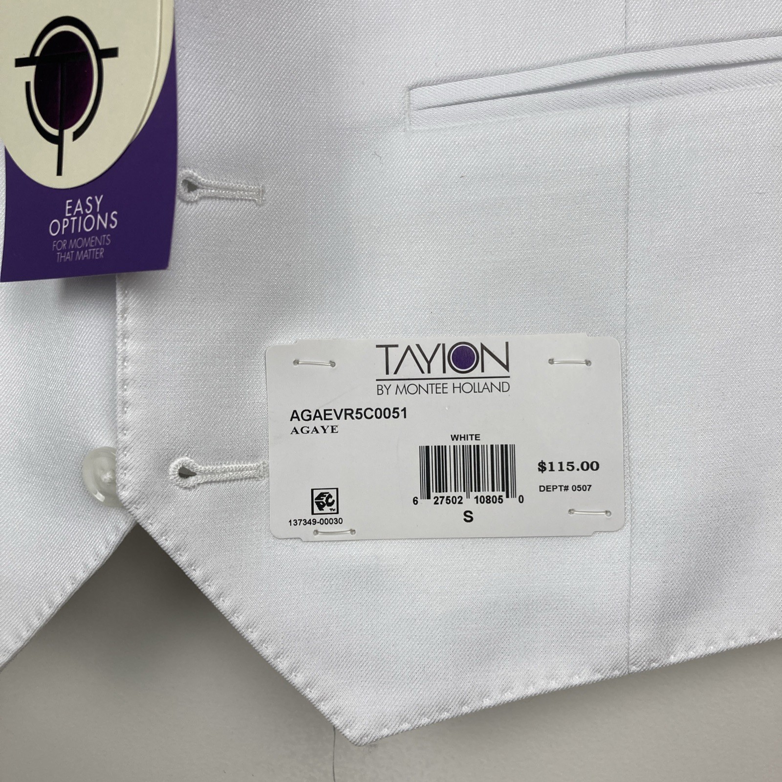 Tayion Collection Men’s Red Classic-Fit Solid Suit Separate Vest Size S