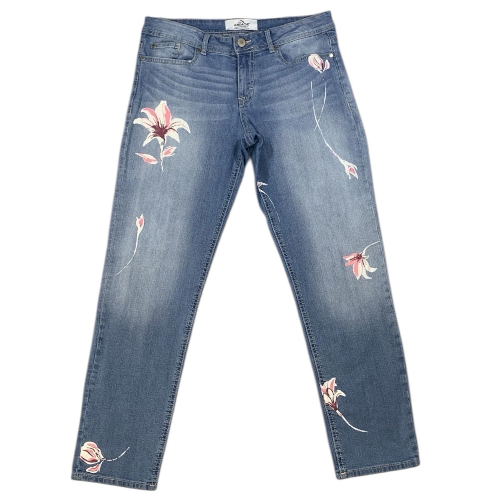 Jordache Womens Jeans Skinny Boyfriend Y2K Floral Size 10