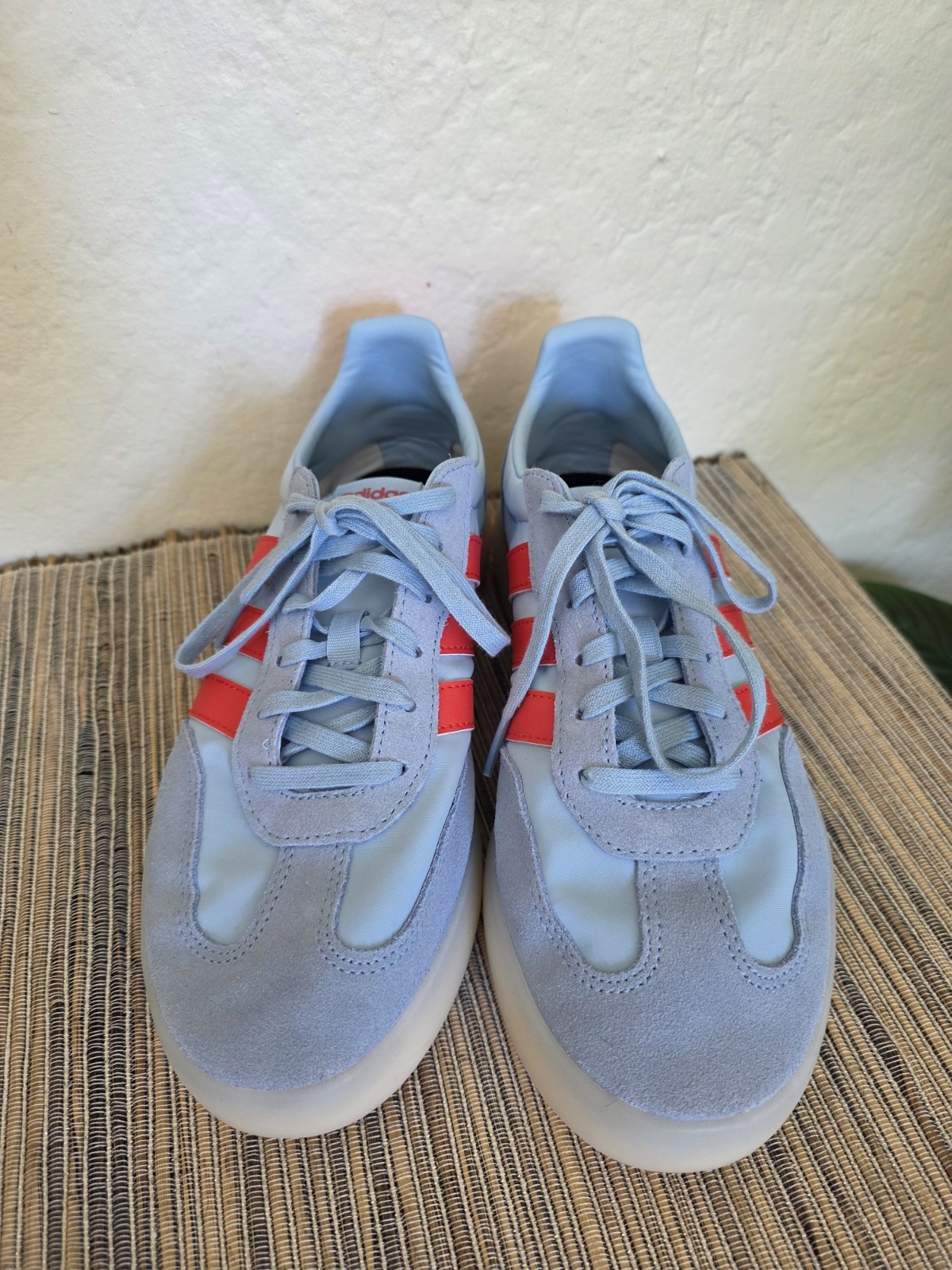 Adidas Women 8.5 JR3103 Blue Red Orange 3 Stripe Sneakers Casual Shoes EU 40 2/3