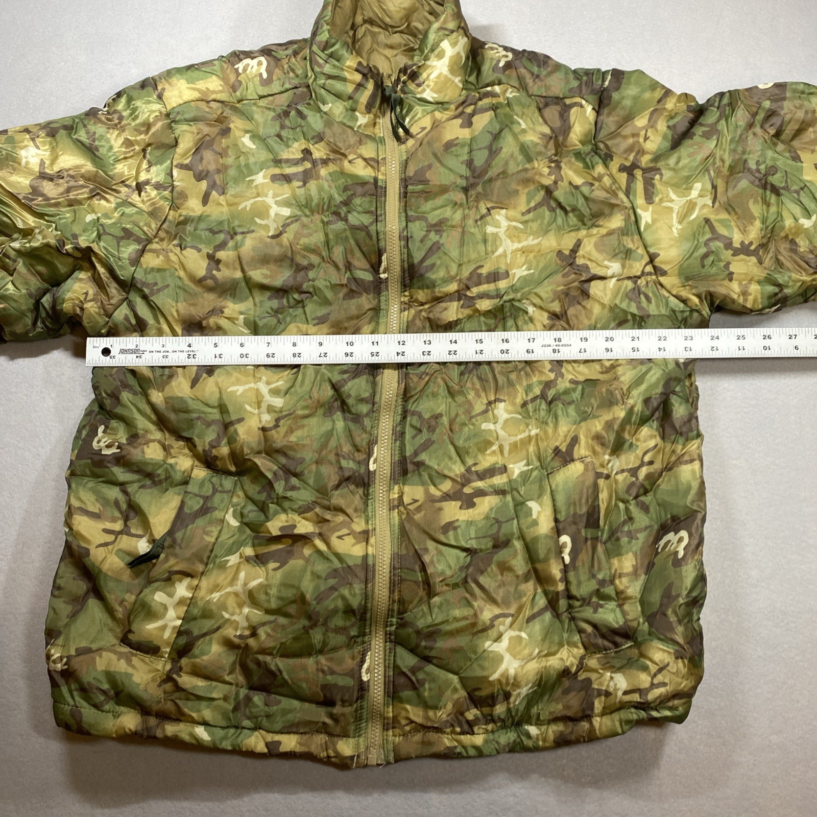 Mil-Tec Jacket Men Large Reversible Camo Full Zip Hunting W/Carrying Pouch