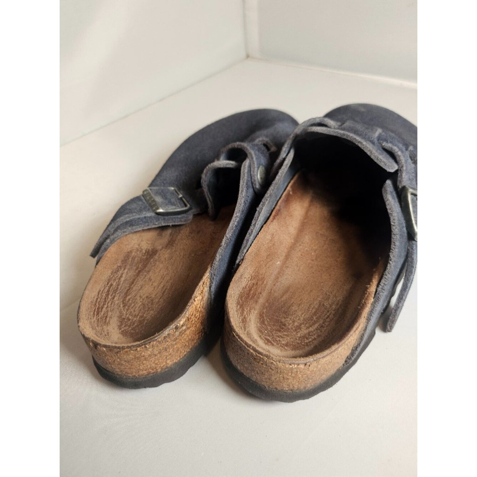 Birkenstock Boston Navy blue Suede Leather 36