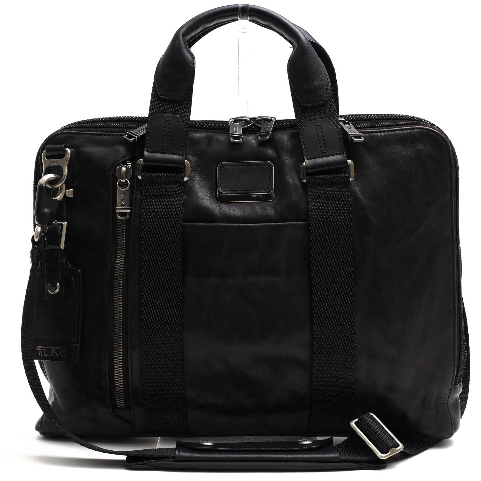 TUMI Bag Briefcase Business Bag for Men Leather Black 932390DL Alpha Bravo Avian