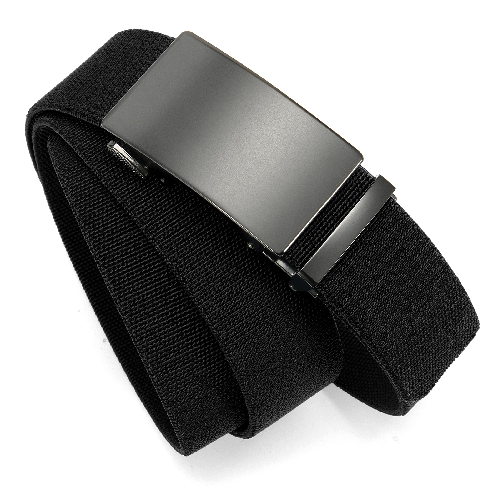 Ratchet Elastic Belt for Men – Nylon Web Adjustable Belt 1 3/8″ Fabric Golf B…