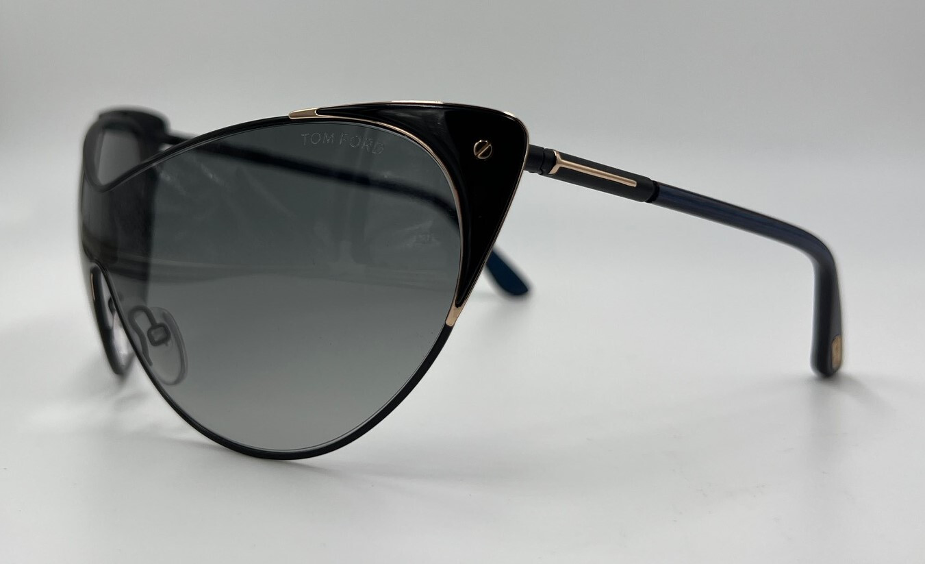 Authentic TOM FORD Vanda TF364 01B Black Cat Eye Women’s Sunglasses 137mm (26-4)