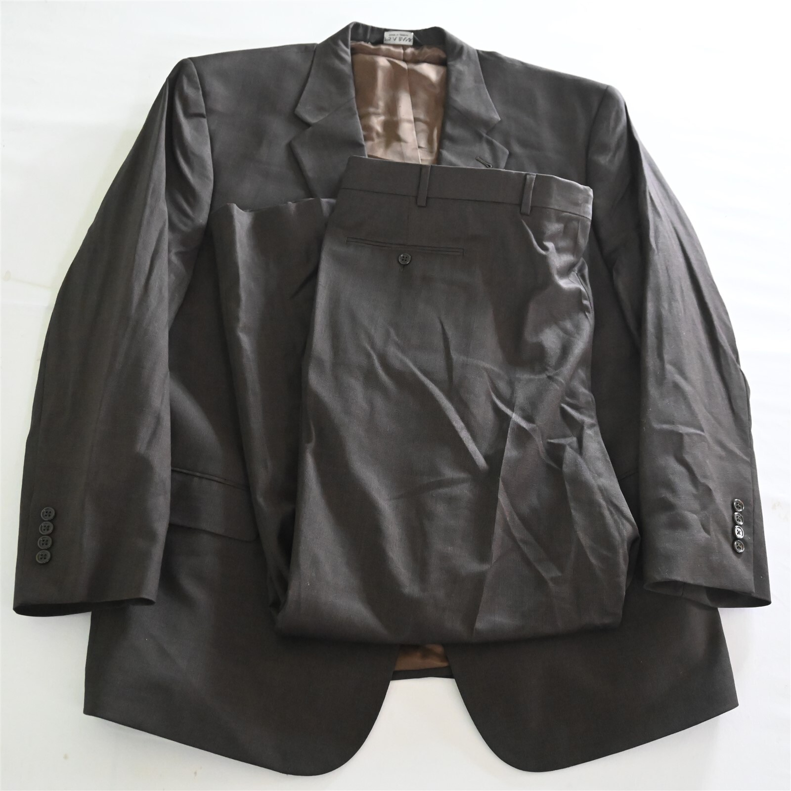 NEW Jos A Bank 50R 46×32 Brown Nailshead 100% Wool Mens Jacket Pants Suit