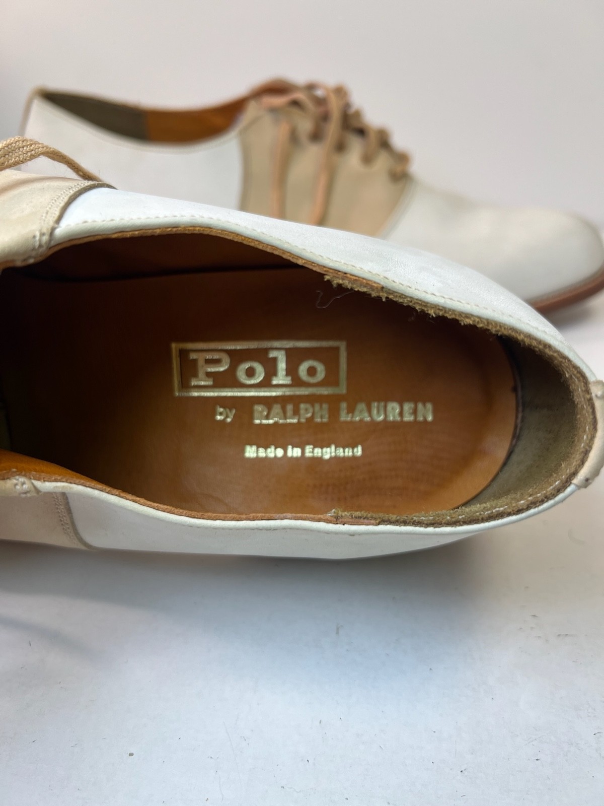 Polo Ralph Lauren Bench Made England Suede Leather Saddle Oxford Shoes 10D