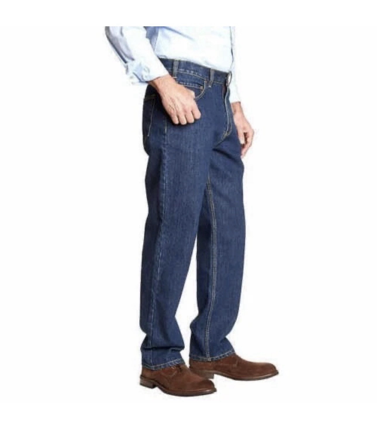 Kirkland Signature Men’s 5-Pocket Relaxed Fit Blue Jeans 40x30without tag