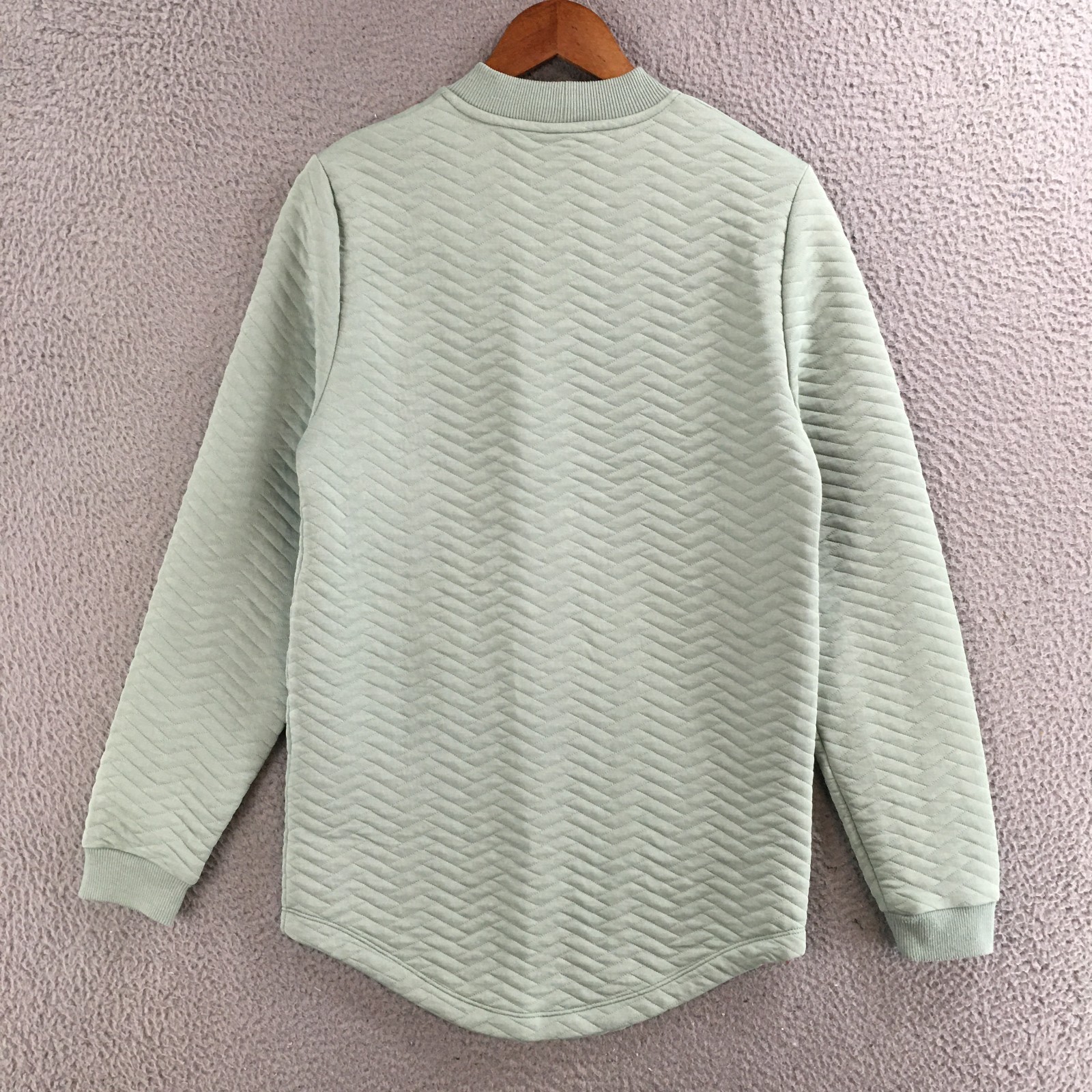 ASOS Sweatshirt Womens XS Extra Small Sage Mint Green Quilted Reverie Pullover