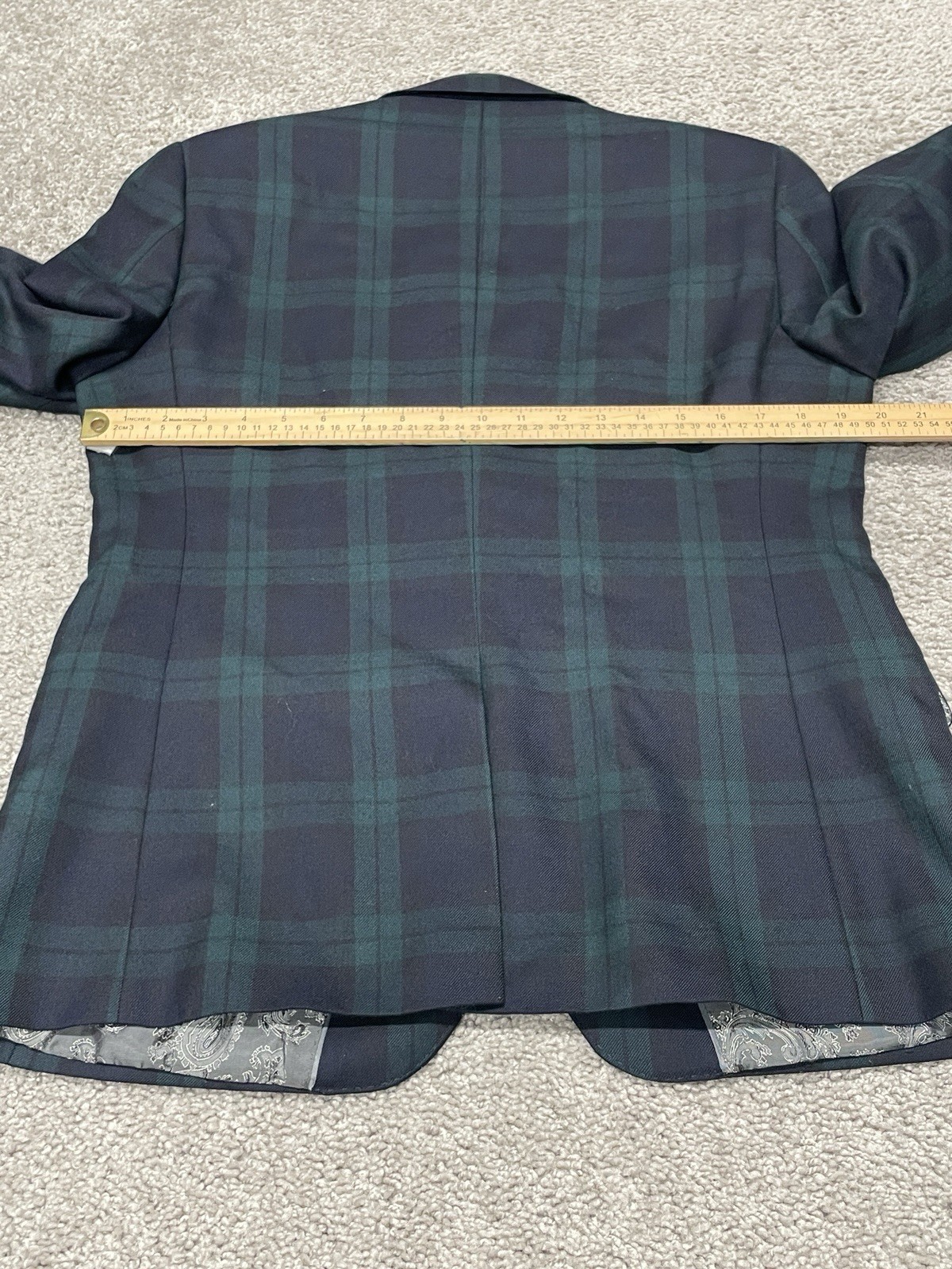Devil’s Advocate Men’s Two Piece Suit Chest: 40 Pants 32×27 Tartan Wool/Poly Euc