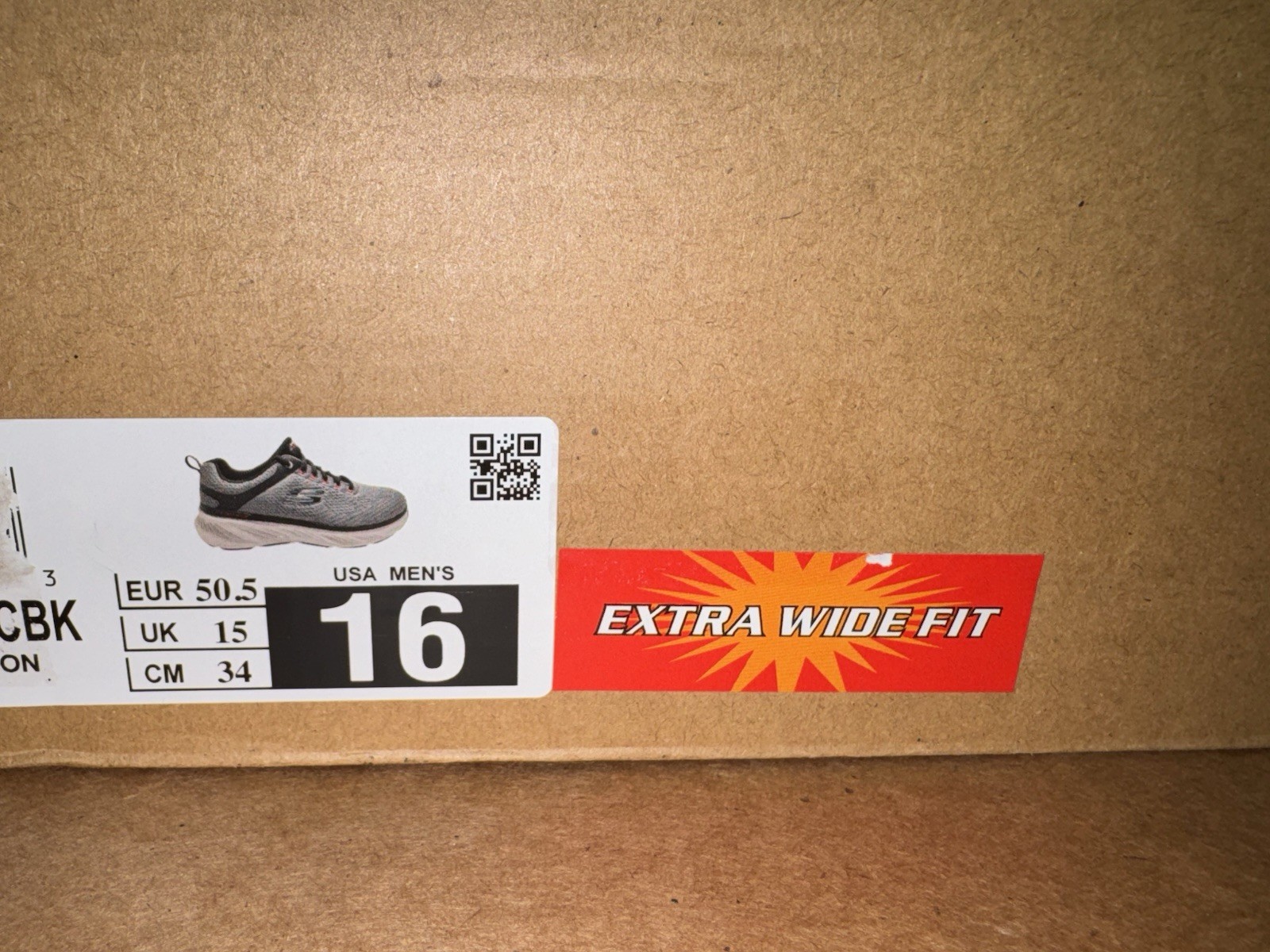 Skechers Men’s Relaxed Extra Wide Fit Edgeride Contention Sneakers Sz 16 NIB