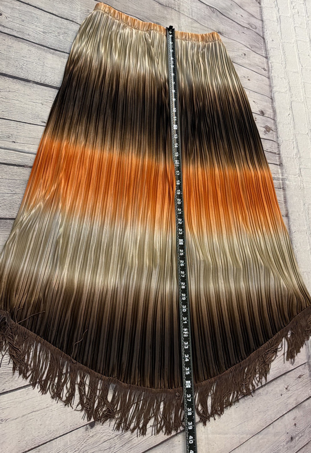 Boston Proper Muse Pleated High Low Skirt With Tassels Women’s Size Small
