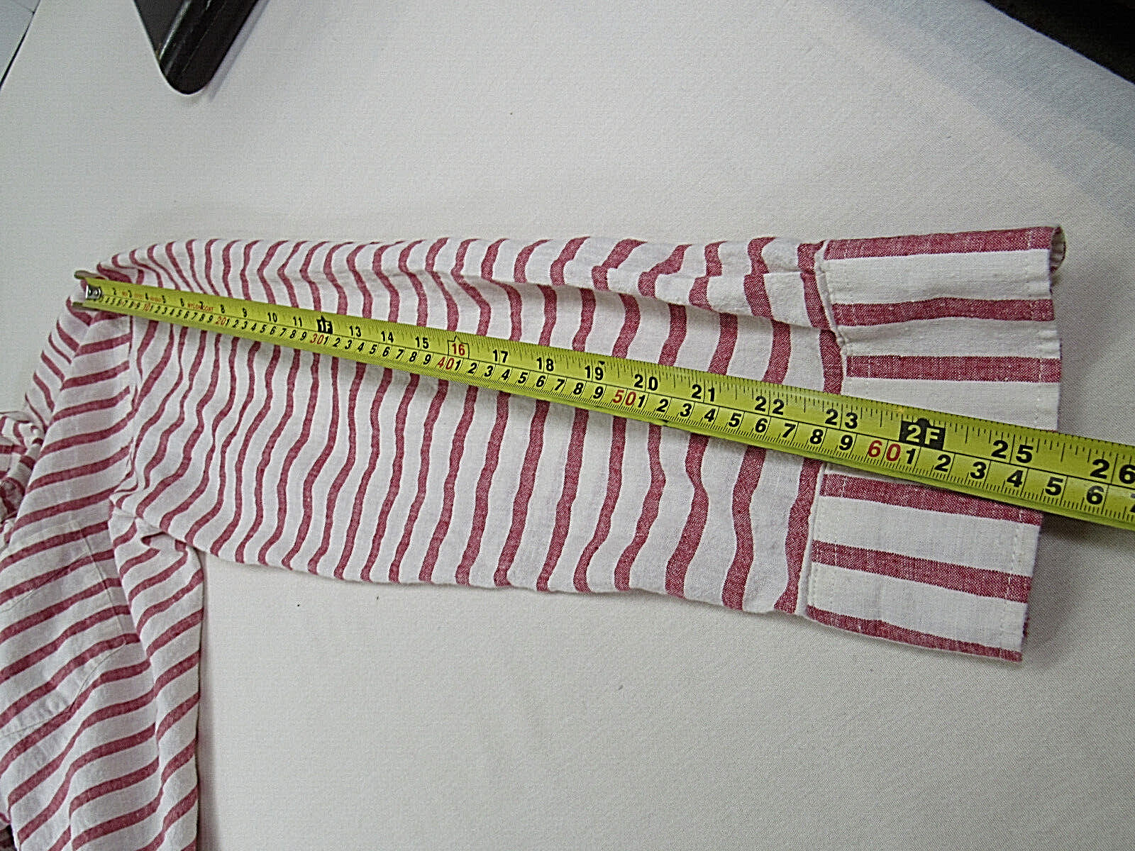Old Navy XL [ 50in Chest 30L ] Button Up Striped Linen Blend Slim Fit