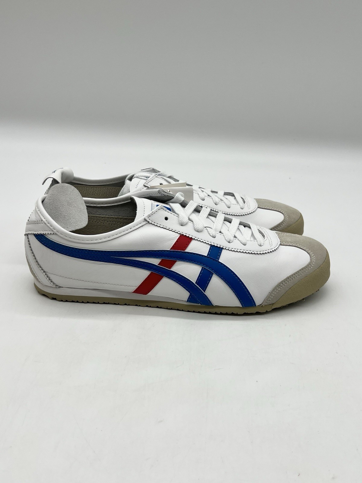 Onitsuka Tiger Mexico 66 DL408 Men Sz 11 White Red Blue Leather Fashion Sneakers