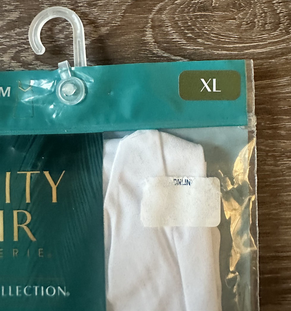 Vanity Fair Radiant Collection Lace Trim Cami for Layering White Silky Women XL
