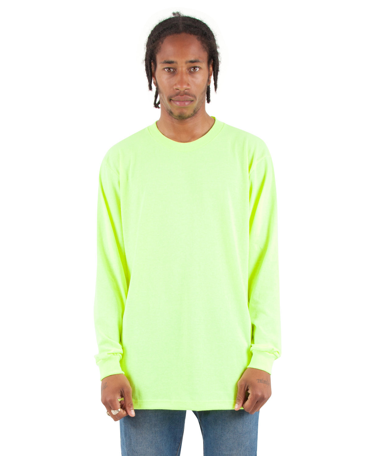 Shaka Wear Active Long Sleeve Plain Casual Crew Neck T-Shirt SM-3X