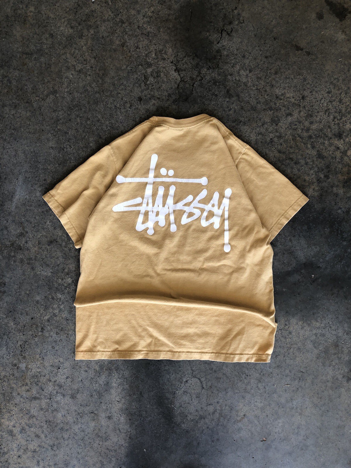 Cream Stussy Logo Shirt y2k Skater Men’s Small