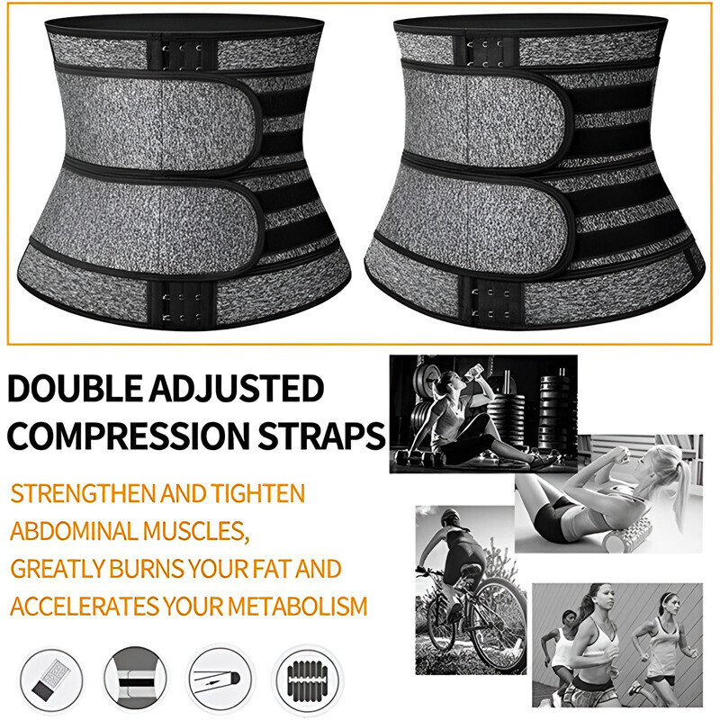 Waist Trainer For Men Body Shaper Tummy Girdle Belt Belly Fat Burner Corset