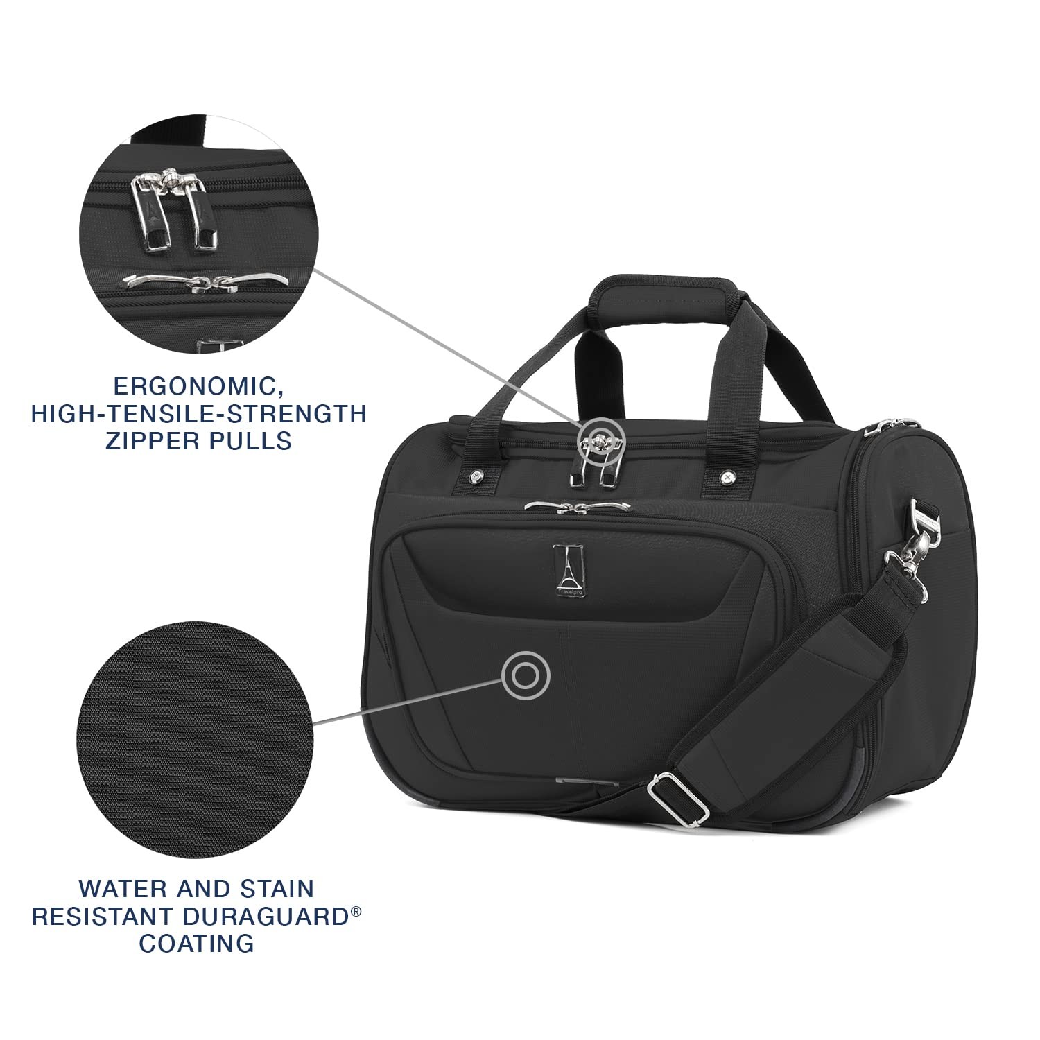 Travelpro Maxlite 5 Softside Lightweight Underseat Tote, Black 18 Inch U24