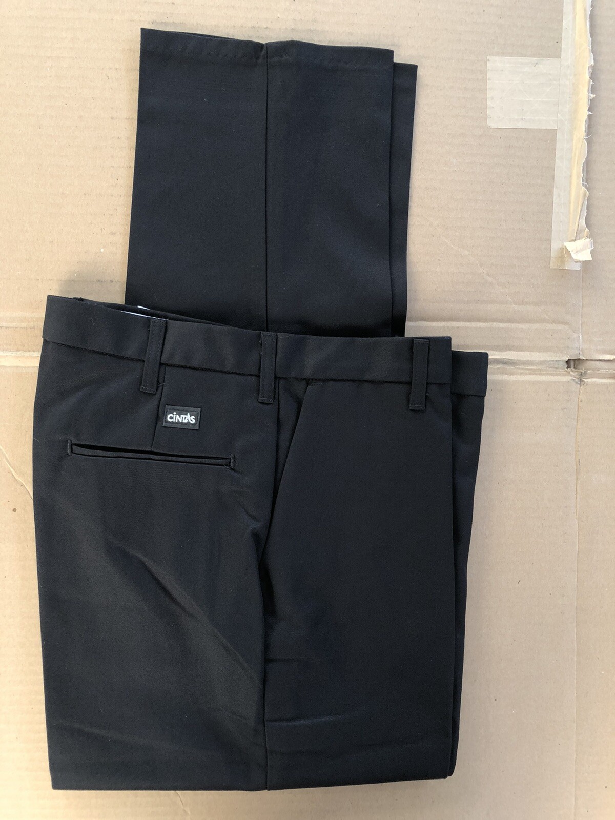Lot 3 Cintas Comfort Flex Black Work Pants Size 38×30 #945-35 Very Comfortable