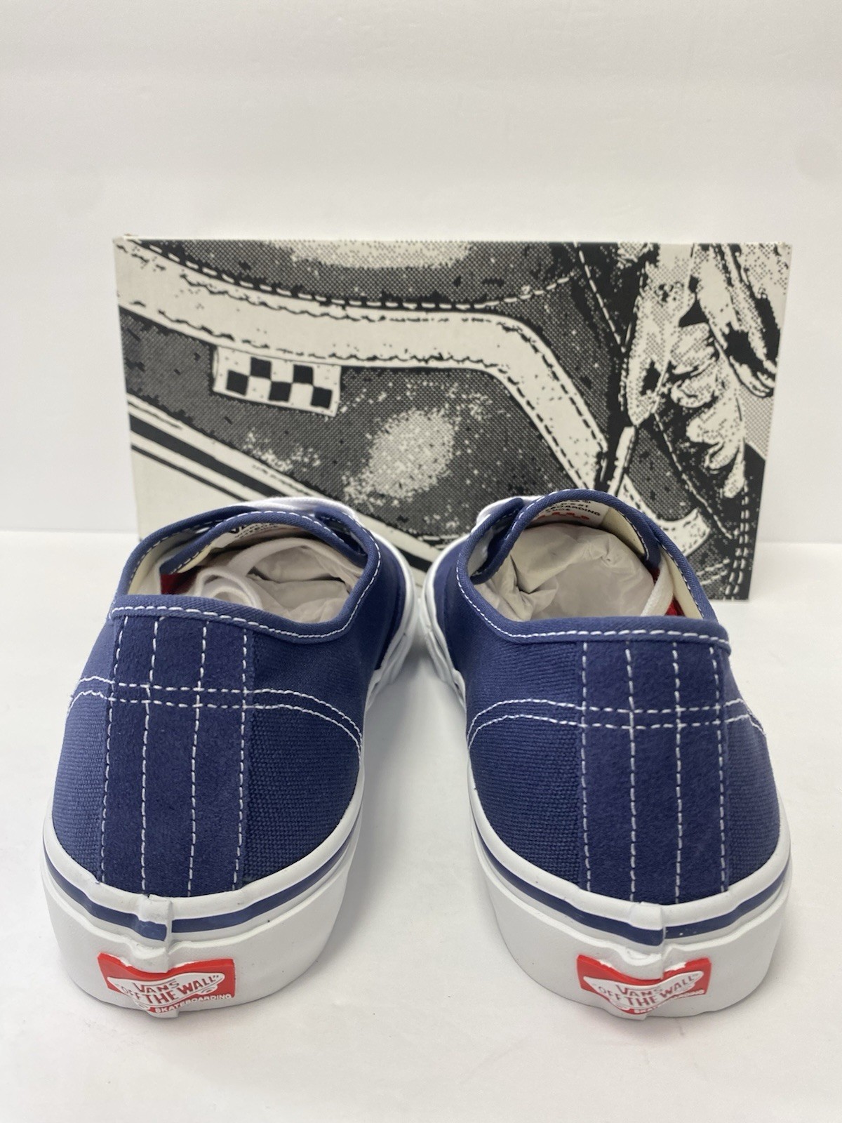 VANS M 13 SKATE Authentic Midnight Blue White Pop Cush Dura Cap Shoes New In Box