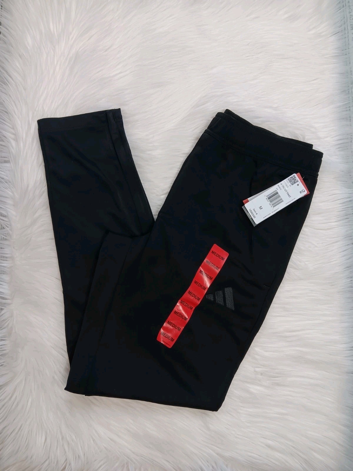 NWT Adidas Men’s Track Pant Tricot Ankle Zip Recycled Polyester Black KD3638 M