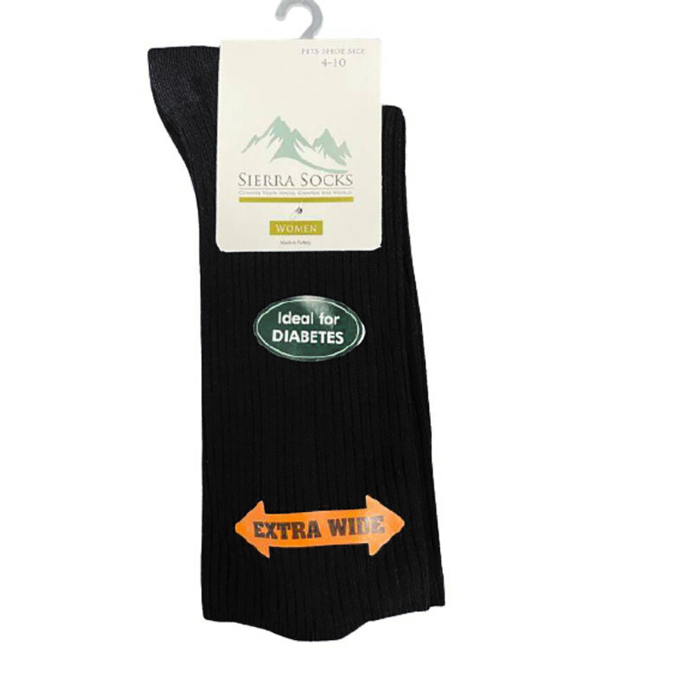 Sierra Socks Diabetic/Arthritic Rayon from Bamboo Soft Crew Comfort Top Socks