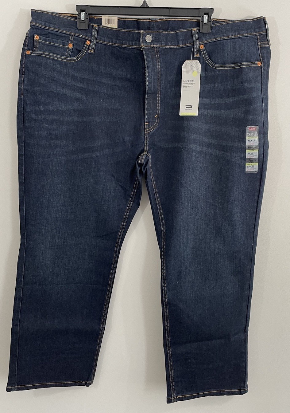 NEW LEVIS 541 Athletic Taper Jeans mens 48×29 Stretch Big &Tall performance flex