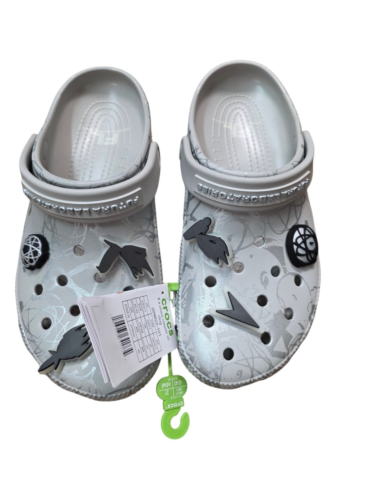 Futura Laboratories x Crocs Classic Clog – Pearl White Size Men 9 Women 11 NWT