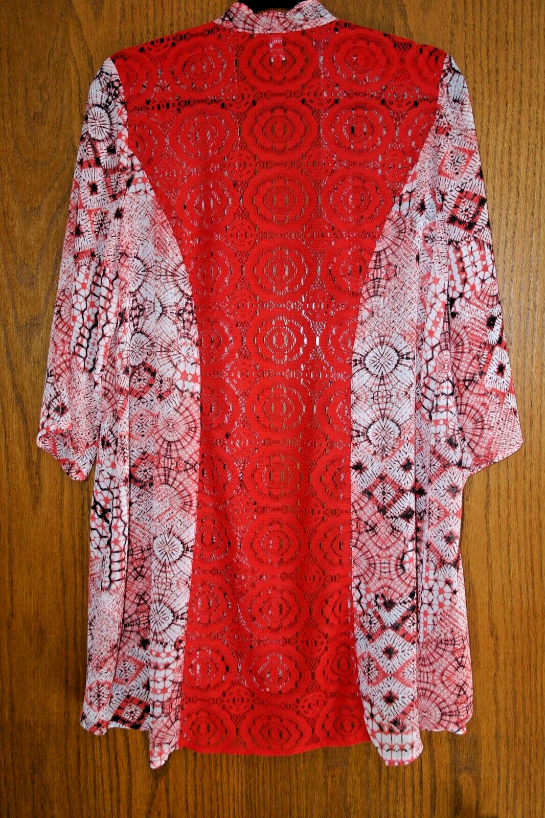 Susan Graver Sheer (Chiffon & Lace) Duster Sz S all seasons wear EUC