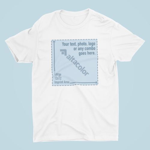 ONE DOZEN Custom Printed T-Shirts on Hanes Gildan P&C Choice of Colours + Sizes