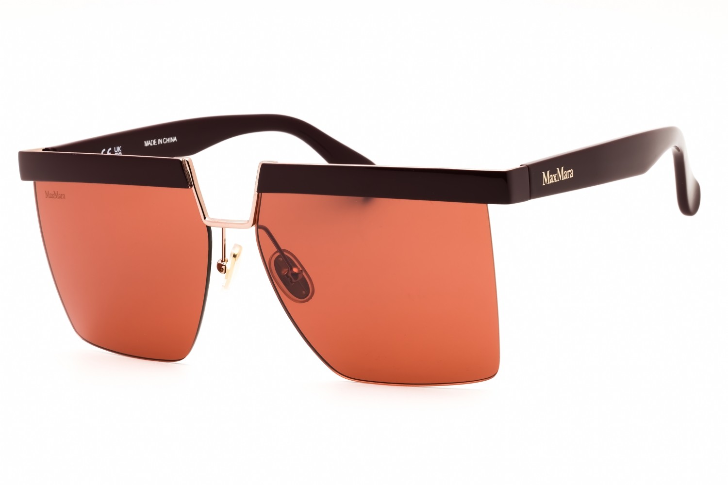 MAX MARA MM0071-69S-60 Sunglasses Frame Size 60mm 140mm 13mm BORDEAUX Women