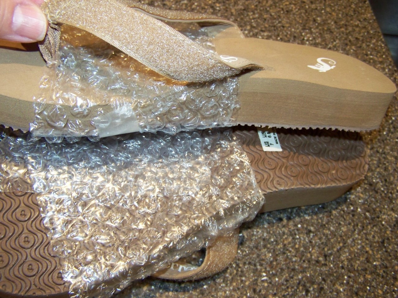 NEW SIERRAs Switchflops Tan Flat Sandal Size 7M w Lot 3 Sets of Straps Lindsay