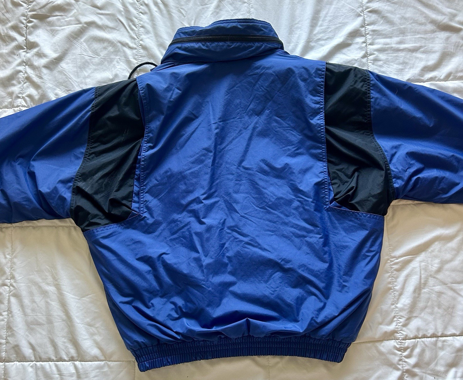 VTG 90’s Steep Slopes Men’s Colorblock Blu/Blk Ski Jacket Full Zip Puffer