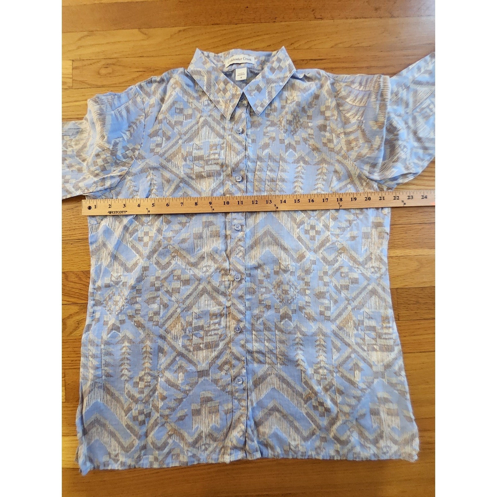 Boho Geo Print Blouse M