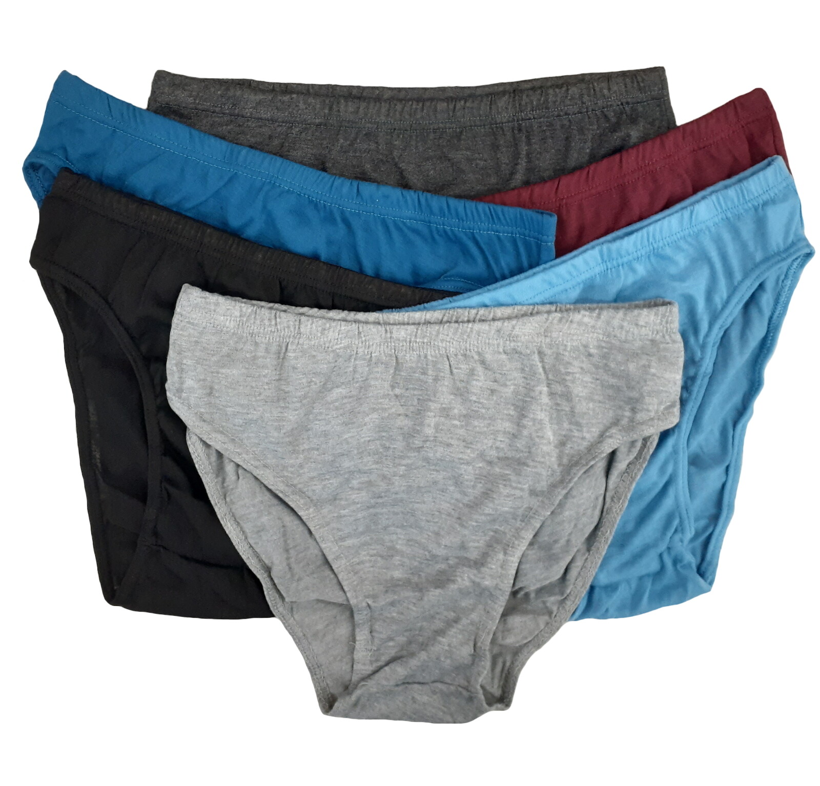 6 PK MEN’S BIKINI BREATHABLE COTTON MEN’S UNDERWEAR SIZE MEDIUM (30-32) LOW RISE