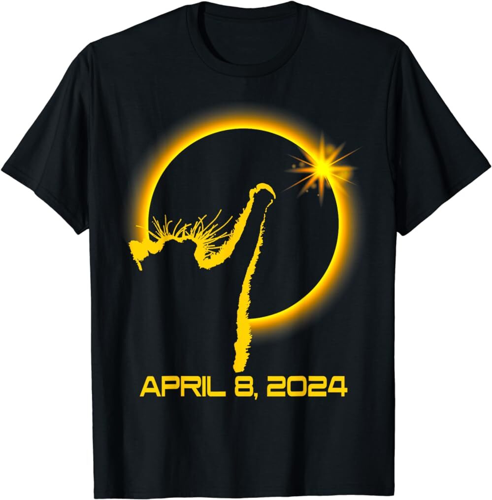 Total Solar Eclipse 2024 Cat Wearing Solar Eclipse Glasses T-Shirt, Unisex Tee