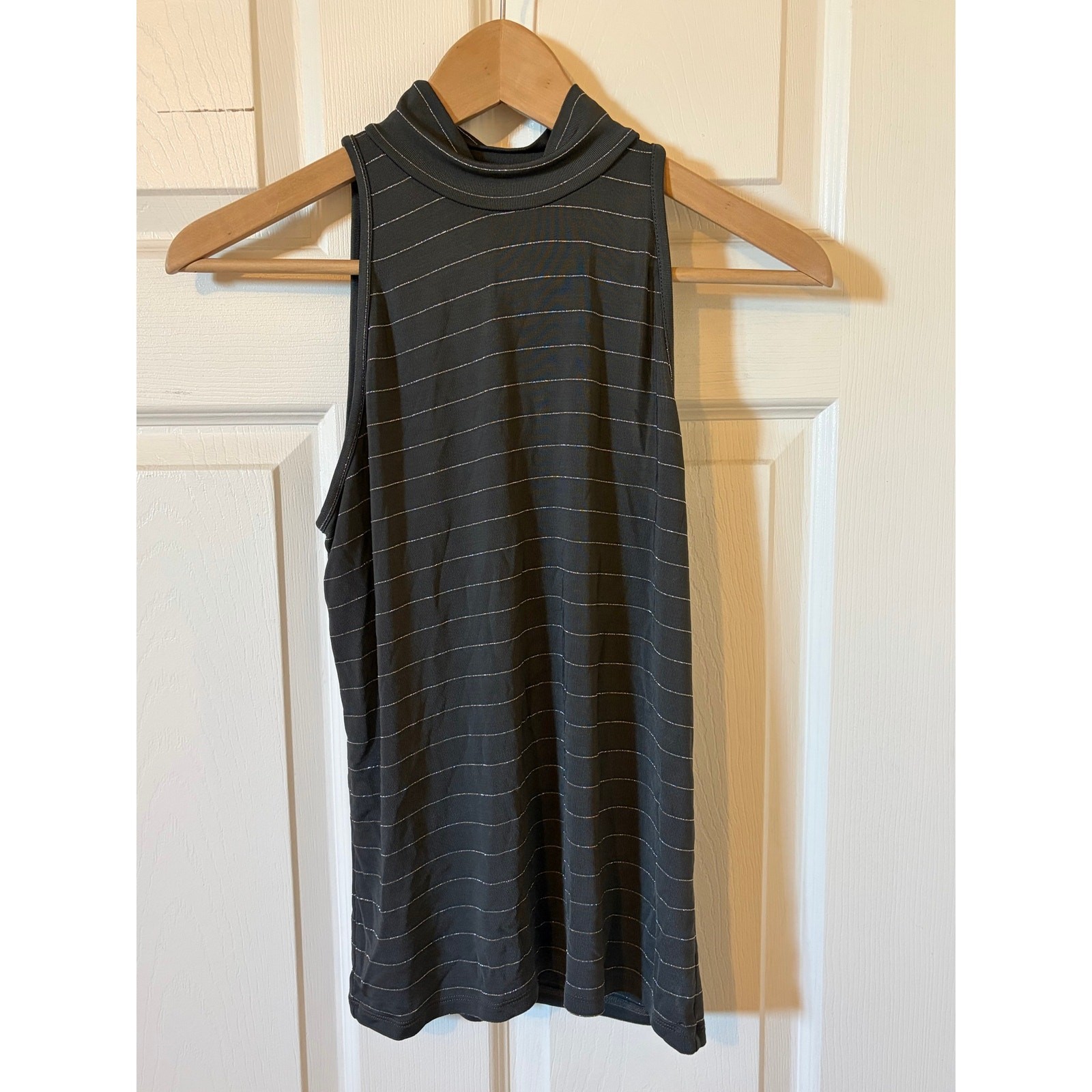 Vintage Versace Jeans Couture sleeveless top stretchy metallic size medium