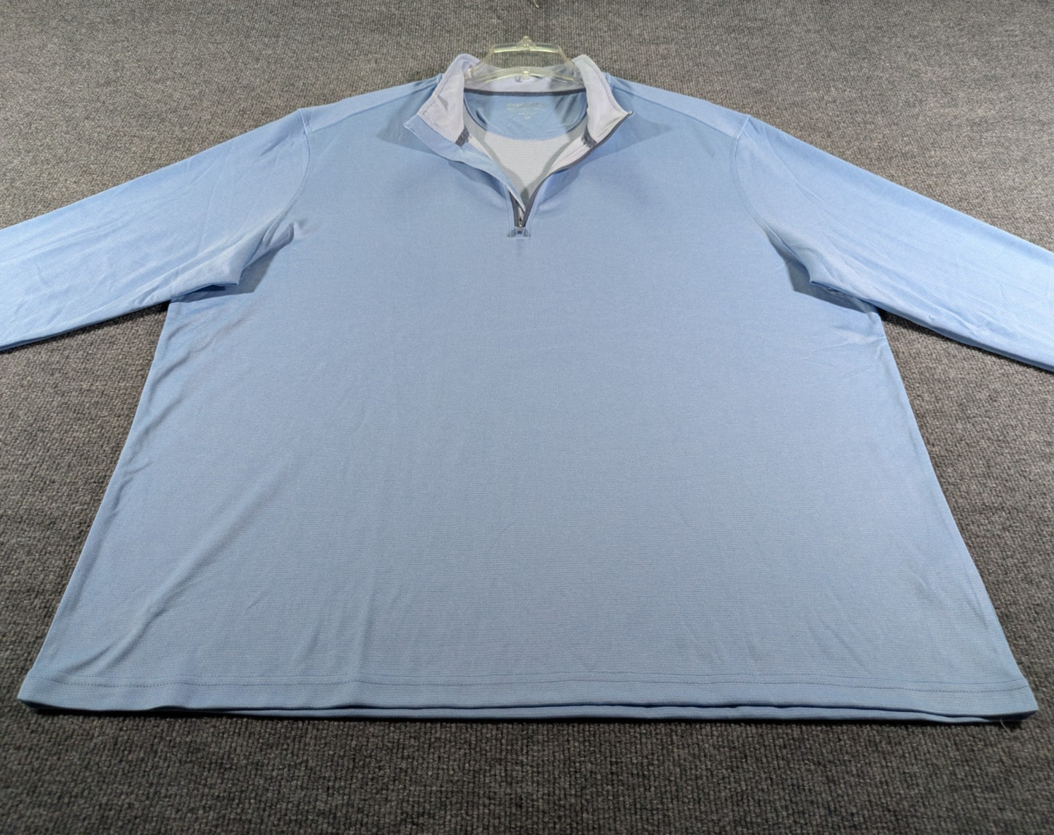 Michel Rouen Performance Pullover 1/4 Zip Golf Light Blue Mens 3XL Lightweight
