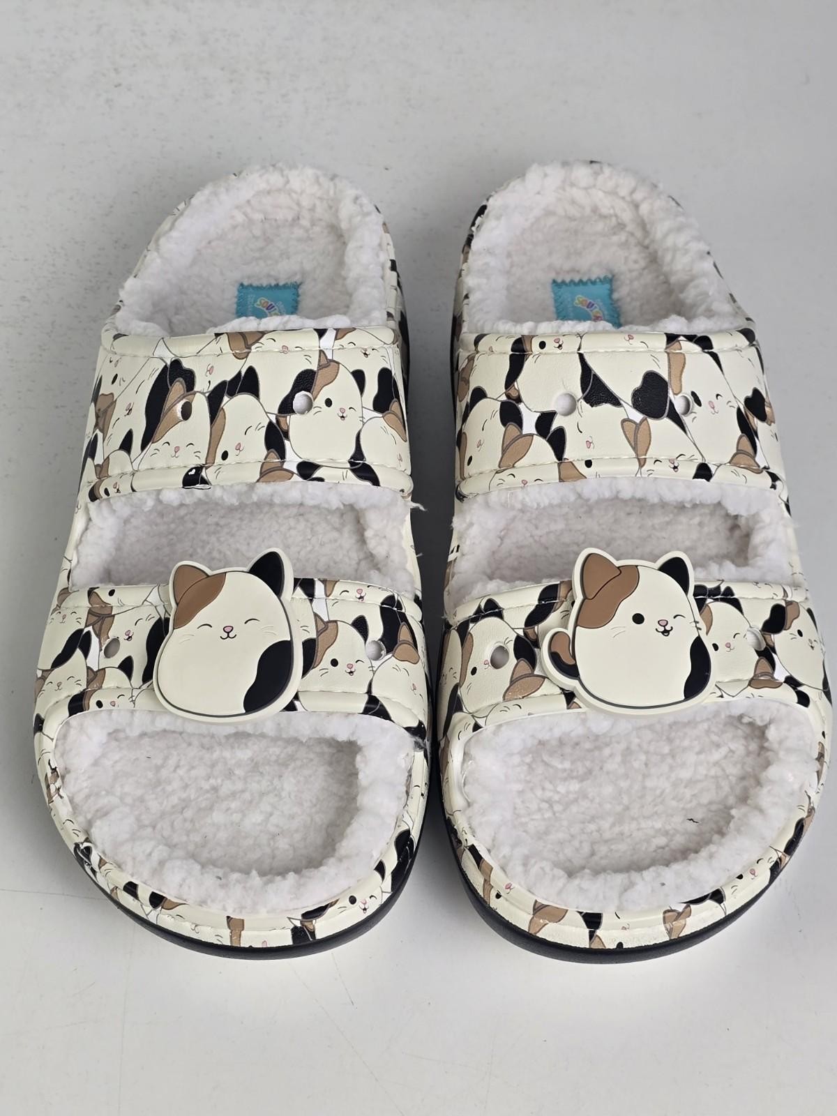 Unisex CROCS Squishmallows CAM Faux Fur Lined Cozy Sandals M-4/ W-6 Slide On New
