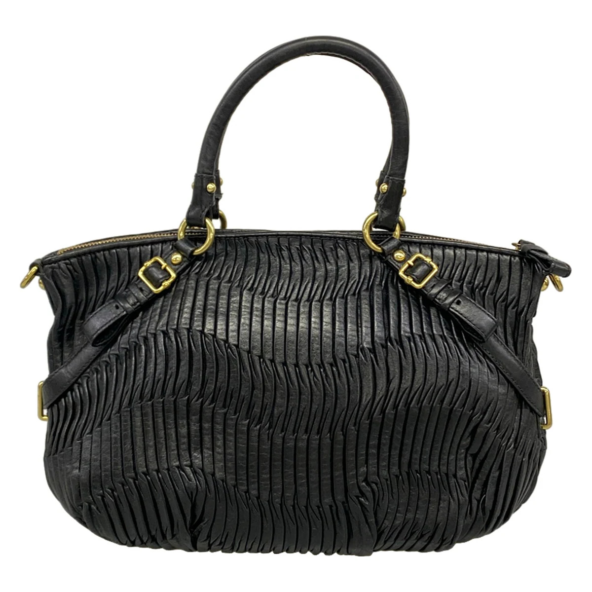 COACH Madison Gathered Leather Sophia Satchel 15942 Black Leather Handbag