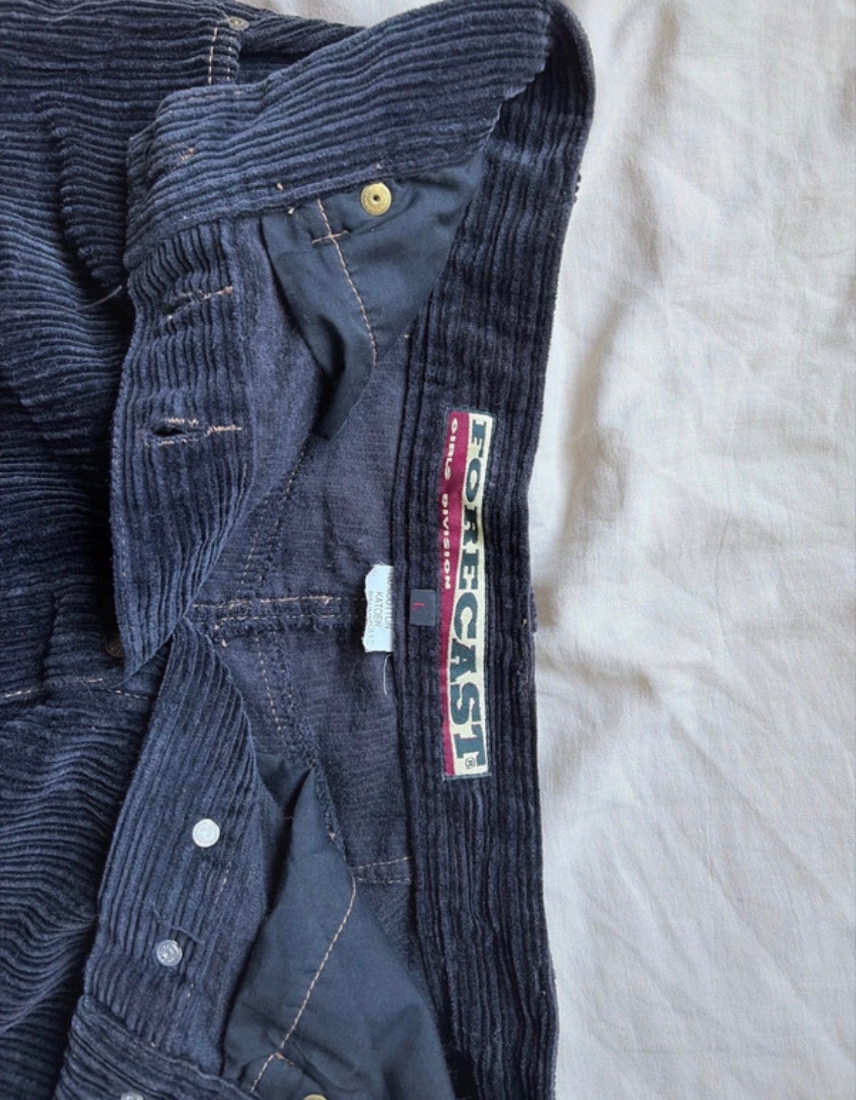 Dark blue corduroy skirt forecast