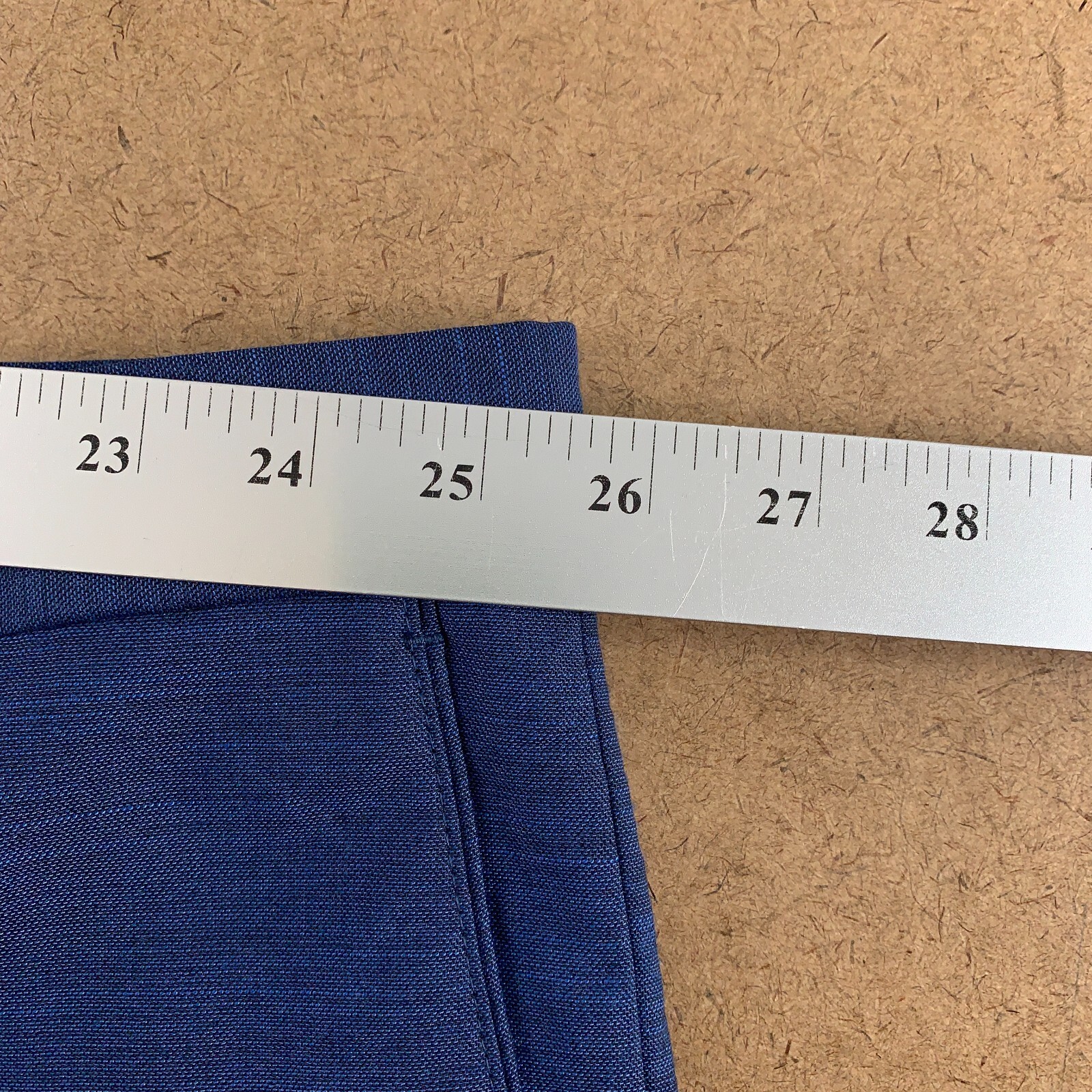 Lineage Men’s Size 50 X 38 Raw Hem Blue Flat Front Straight Leg Suit Pants NWT