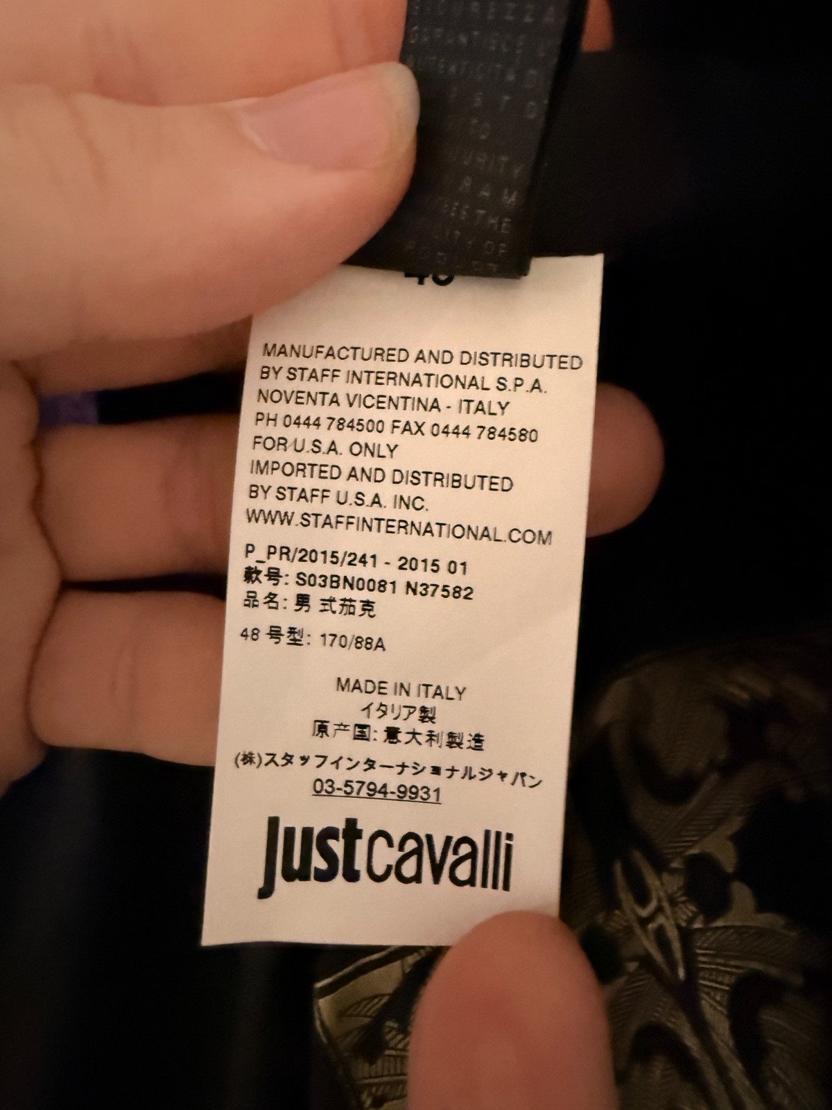100% Authentic.. Mens Just Cavalli “Spring/Summer 2015* Purple Blazer Size 48.