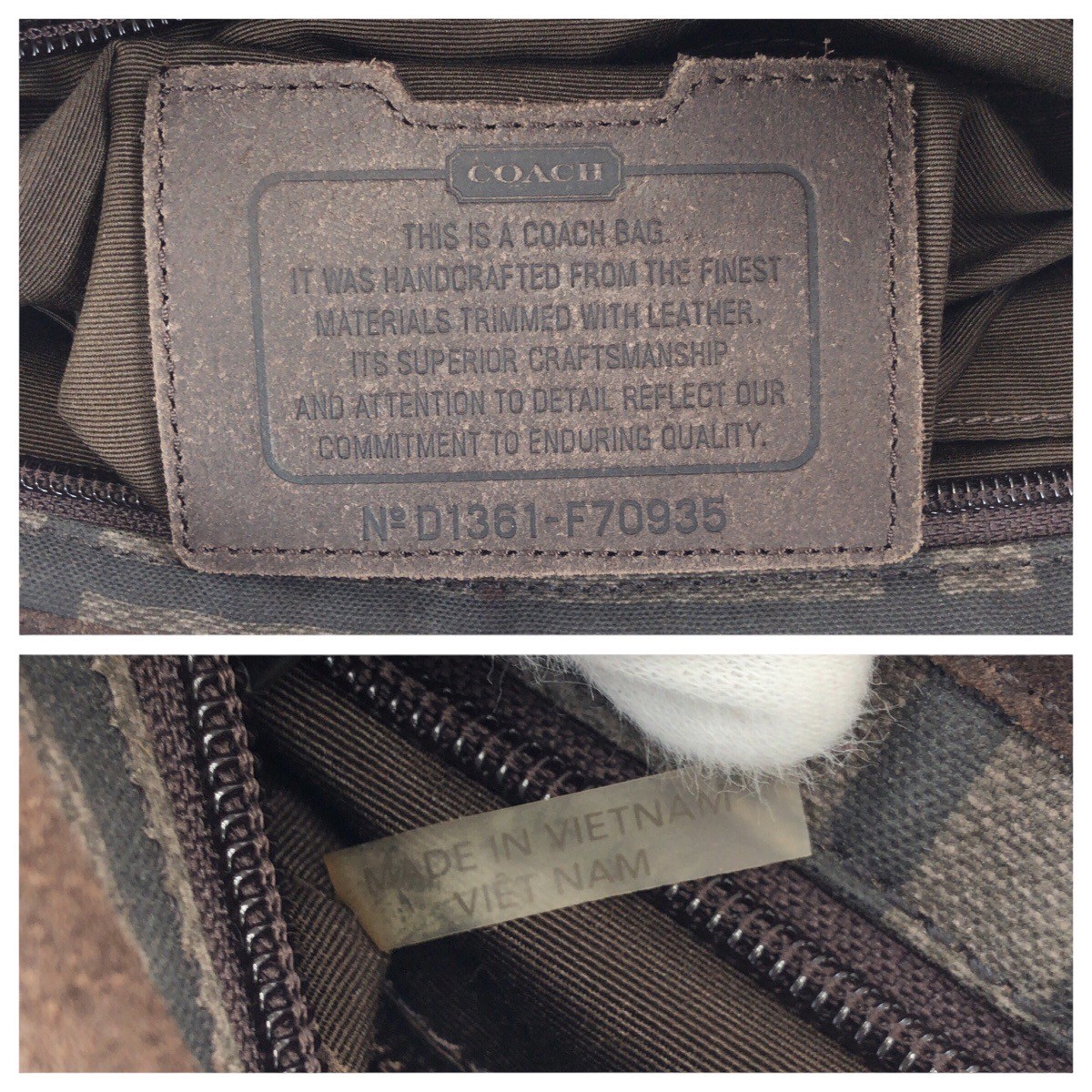 COACH Camden Tatta sole F70935 Shoulder Bag Dark Brown SilverHardware canvas