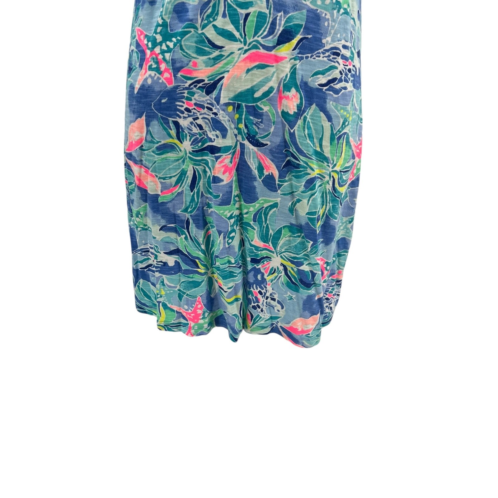 Lilly Pulitzer Shay Dress Bennett Blue Celestial Seas Starfish Print Size Small