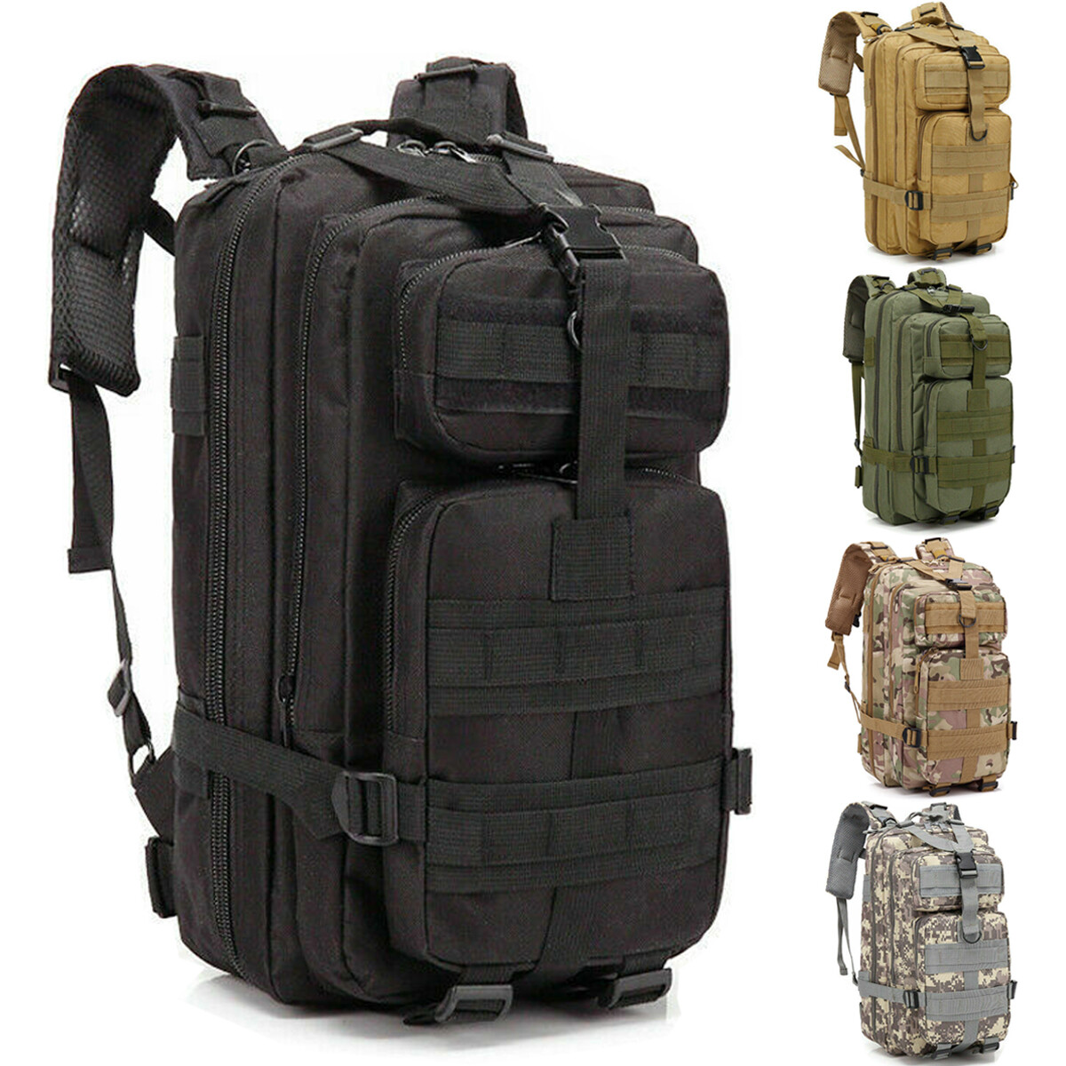 30L 45L Tactical Military Backpack Large Army Go Bug Out Bag 3 Day Assault Pack