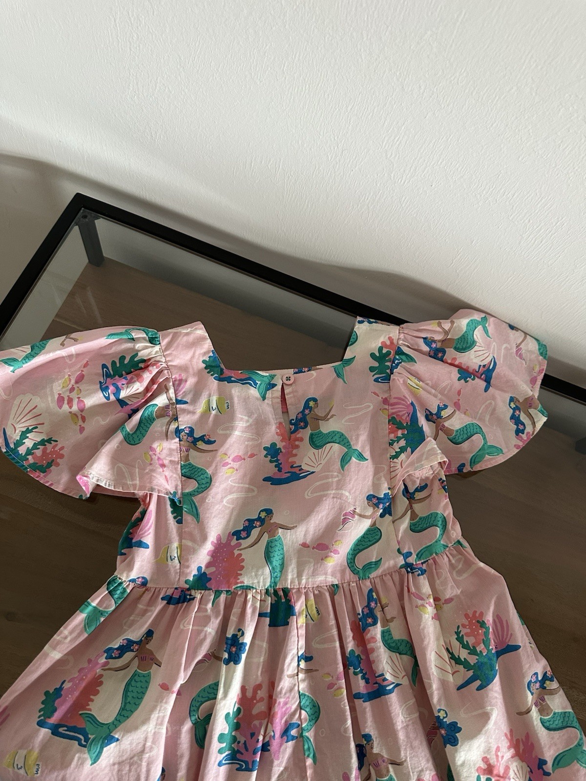 Mini Boden Charming Pink Sea Life Mermaid Dress Size 7-8