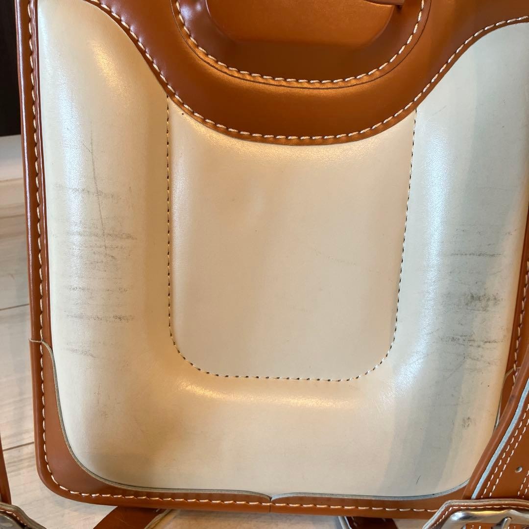 Tsuchiya Kaban Premium Camel Randoseru Unisex Backpack Atelier Clarino Pouch
